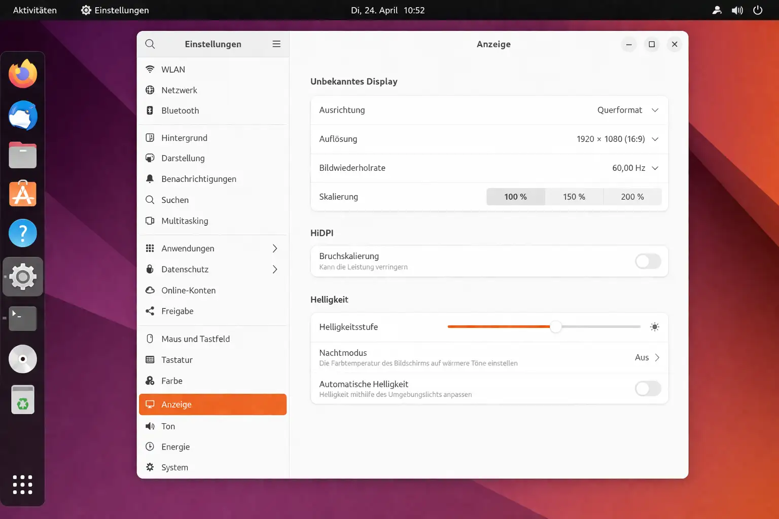 Ubuntu GNOME Einstellungen – Überblick über die wichtigsten Konfigurationsoptionen