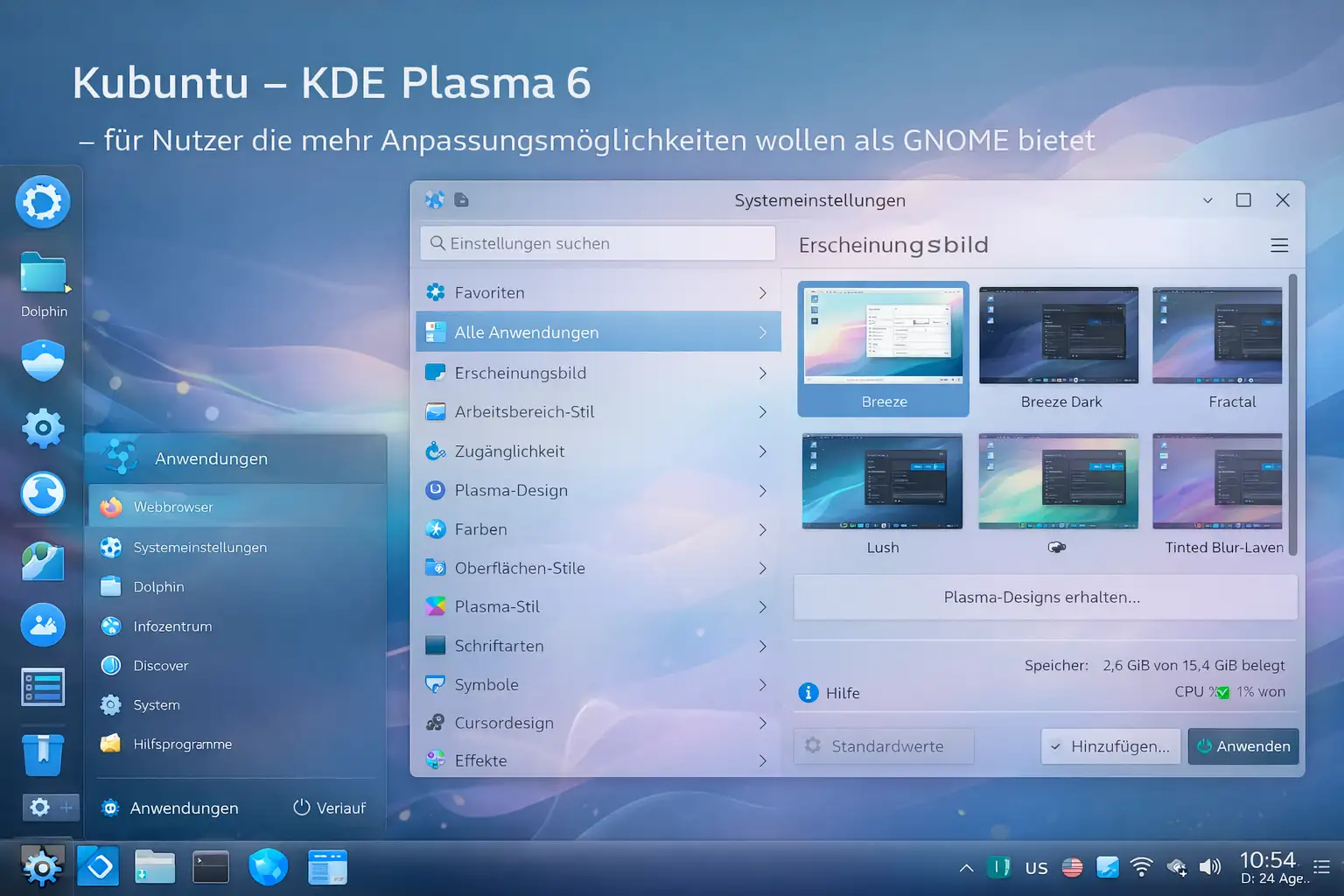 Kubuntu mit KDE Plasma Desktop – Ubuntu-Kern mit KDE-Oberfläche